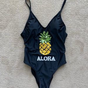 Aloha One Piece Bathing Suit Size Medium